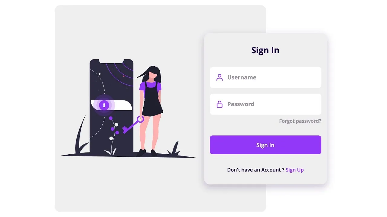 Create a Simple Login/Sign Up Form with HTML and CSS