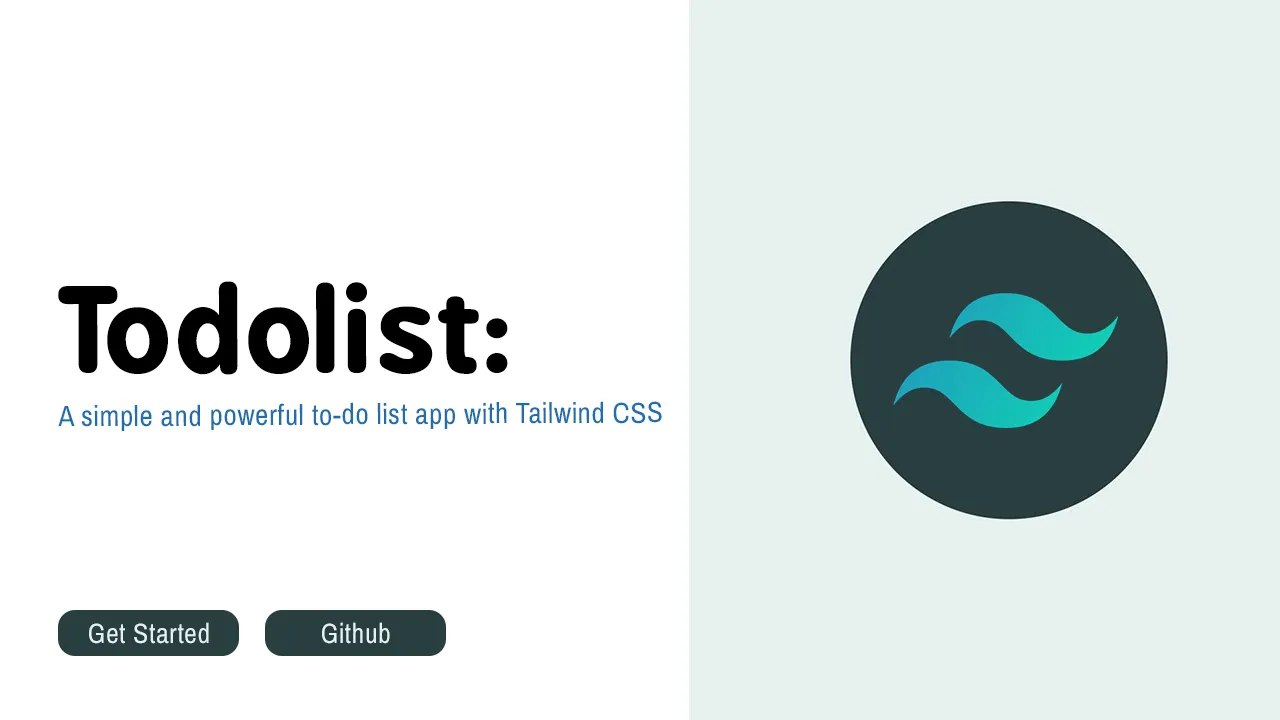 Todolist: A simple and powerful to-do list app with Tailwind CSS