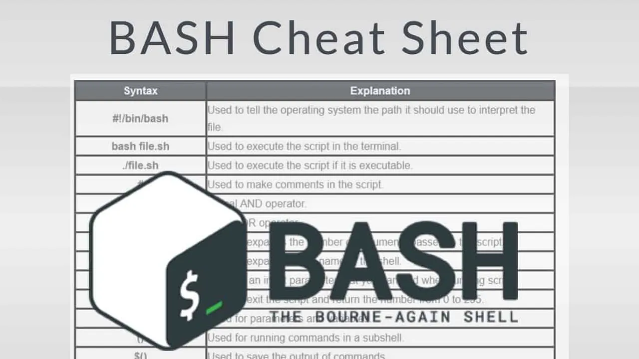 BASH CheatSheet: Learn the Most Common BASH Commands