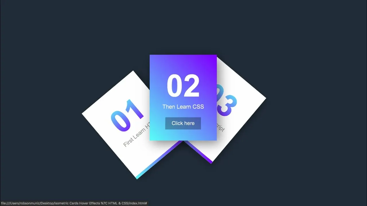 Create Stunning Isometric Card Hover Effects With HTML & CSS