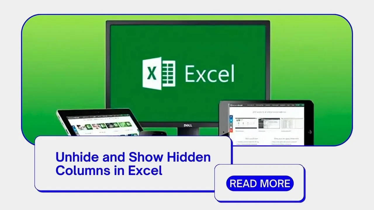 How to unhide and show hidden columns in excel
