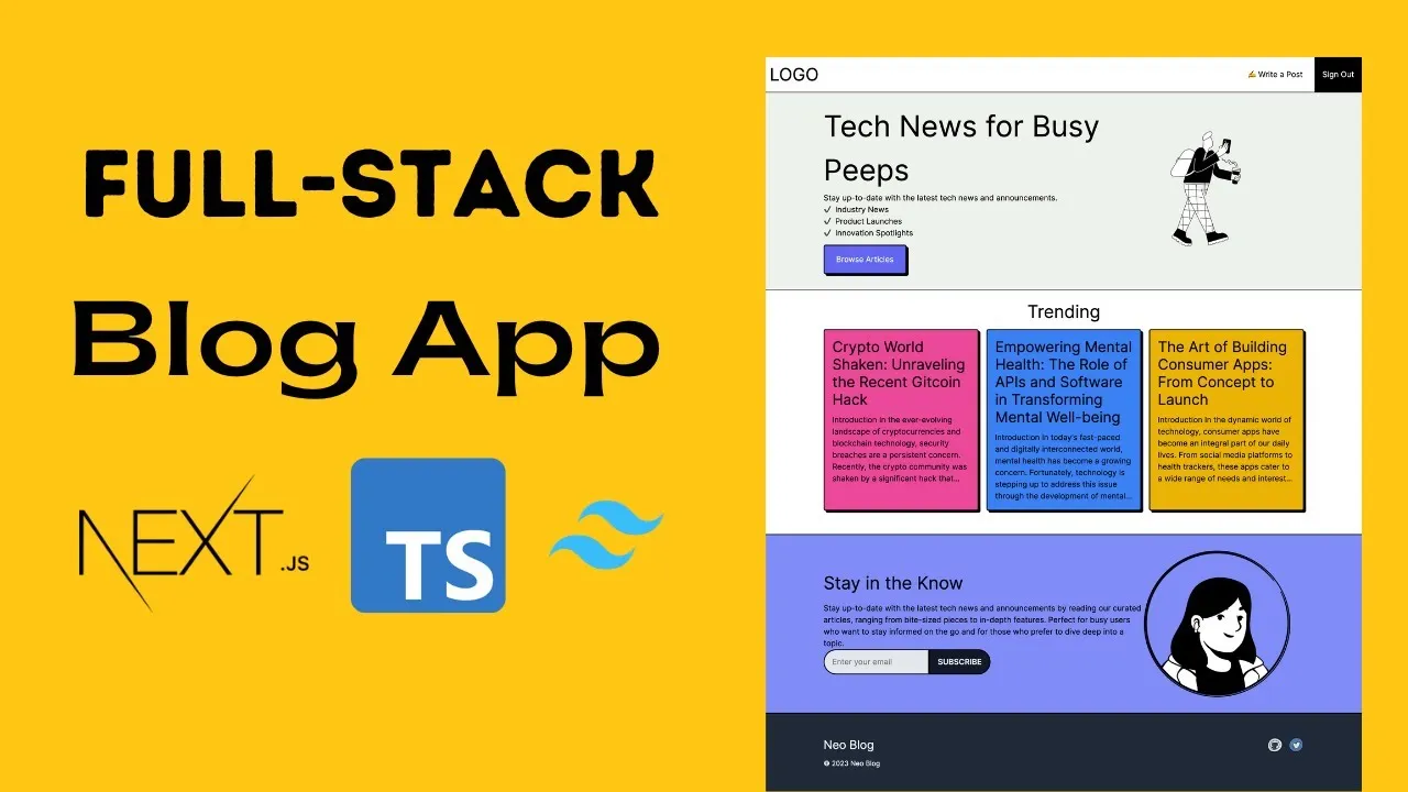 Build A Full-Stack Blog App With Next.js, TypeScript, And Tailwind