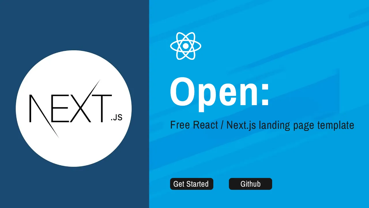 Open: Free React / Next.js Landing Page Template with Tailwind CSS
