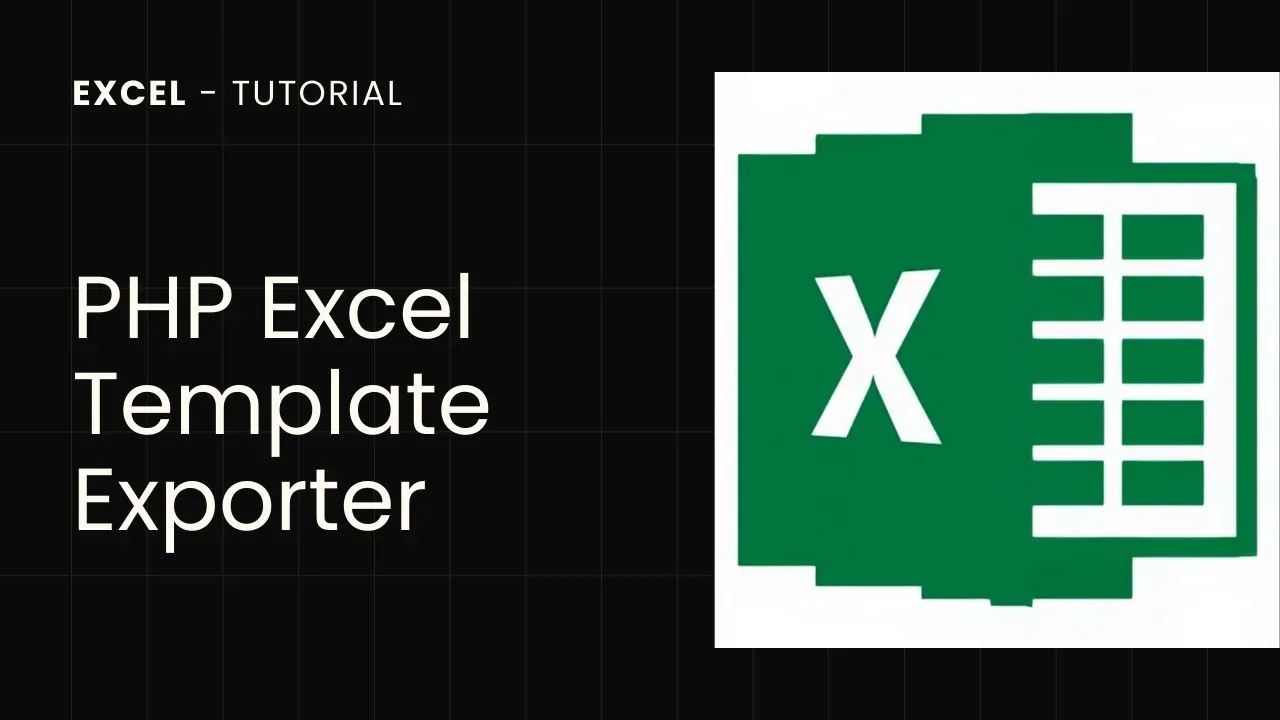Php excel template exporter