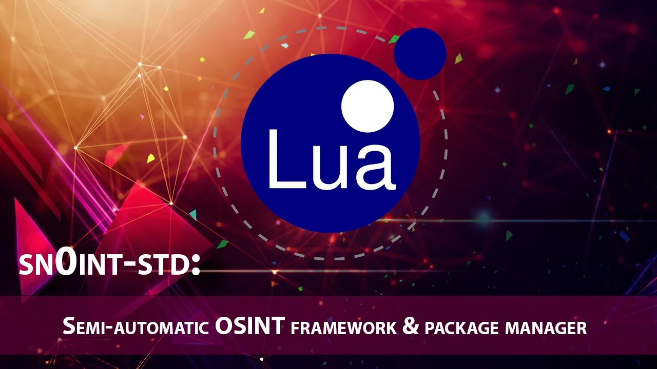 sn0int-std: Semi-automatic OSINT Framework & Package Manager