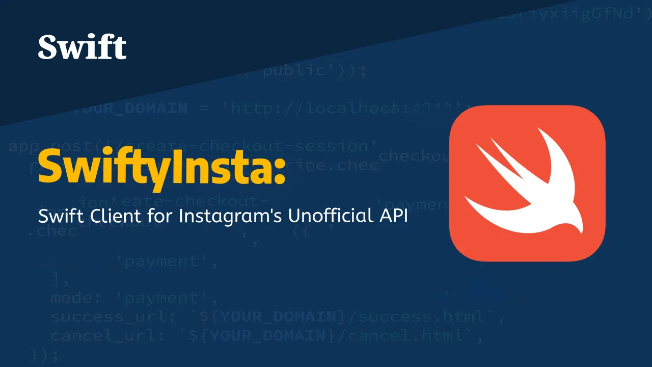 SwiftyInsta: Swift Client for Instagram's Unofficial API