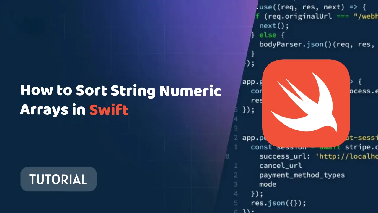 How to Sort String Numeric Arrays in Swift A Comprehensive Guide