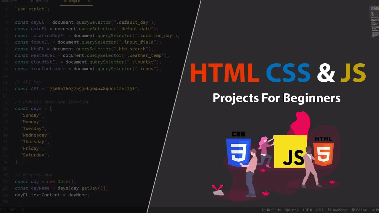 Beginner-Friendly HTML, CSS, And JavaScript Projects