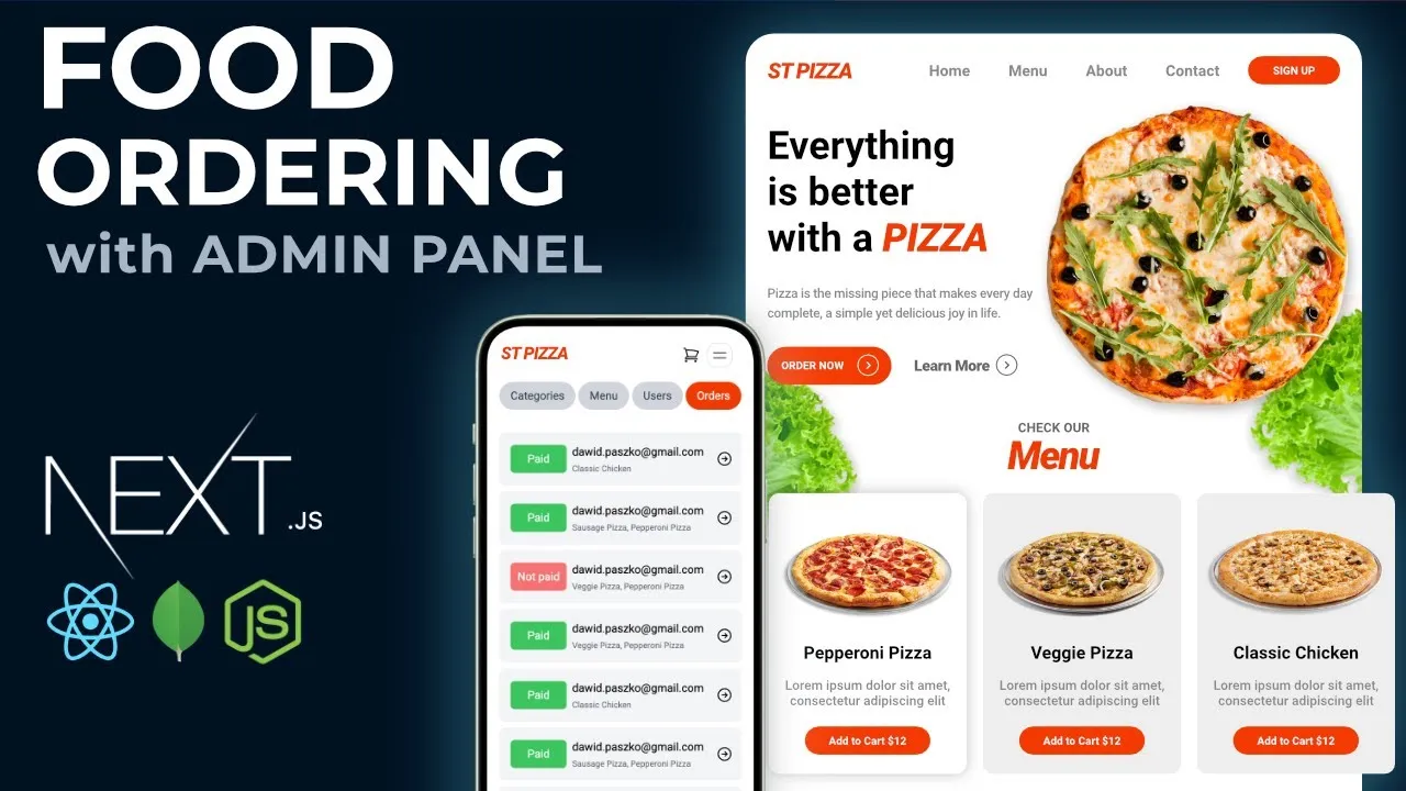 Create a Next.js 14 Fullstack Food Ordering App