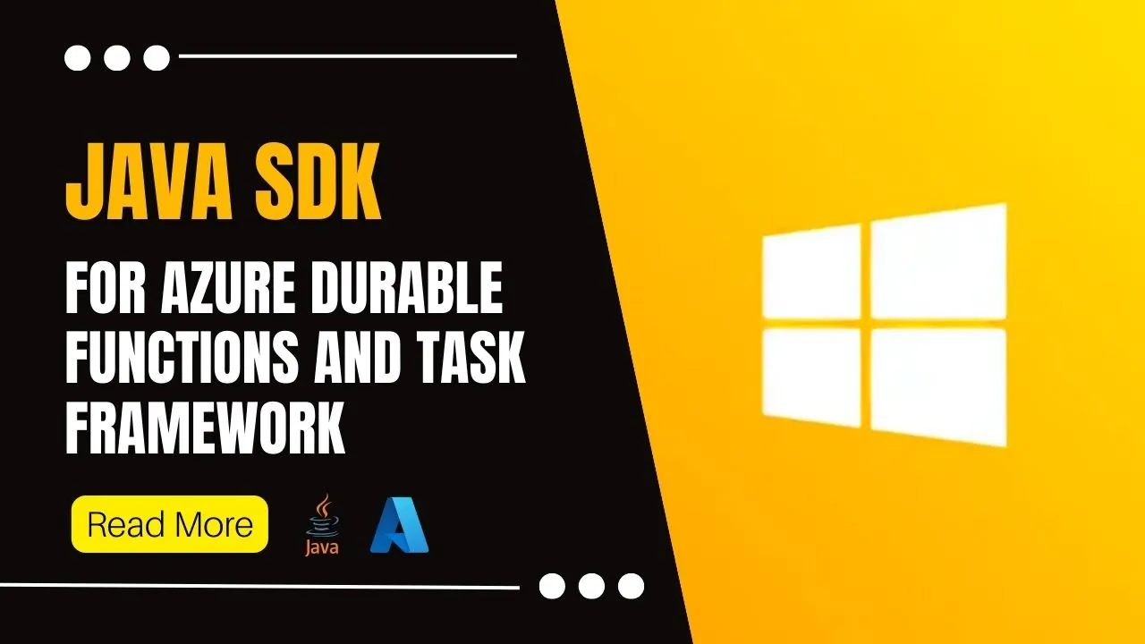 Java SDK for Azure Durable Functions and Task Framework