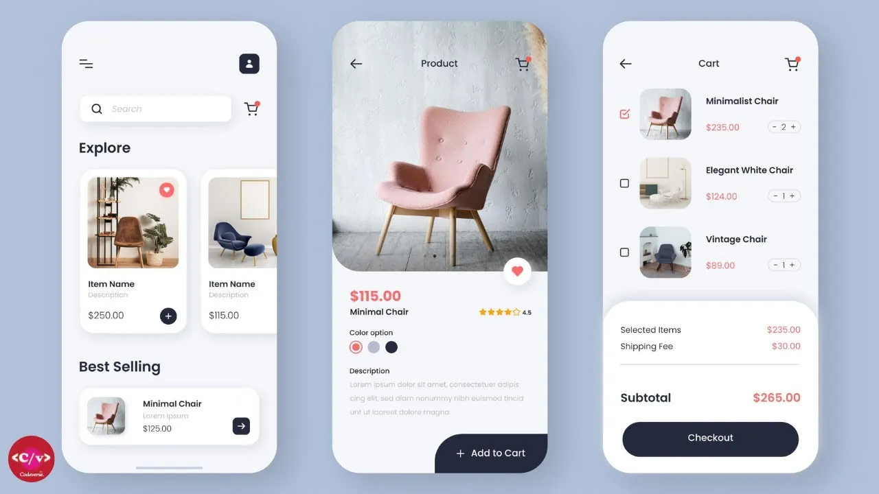 How to Create a Captivating Furniture Shopping App UI with Flutter