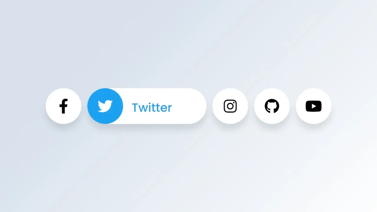 Button UI Design Using HTML, CSS & JavaScript | Social Media Button UI Design HTML, CSS | Neumorphism Effect