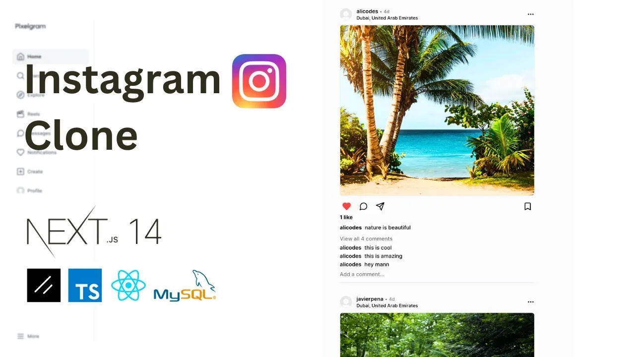 Instagram Clone with Next.js 14, Server Actions, Prisma