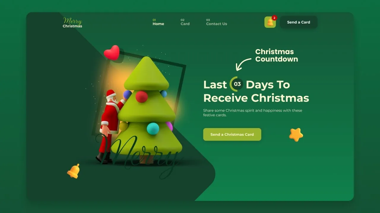 Responsive Christmas Website with HTML, CSS, and JavaScript