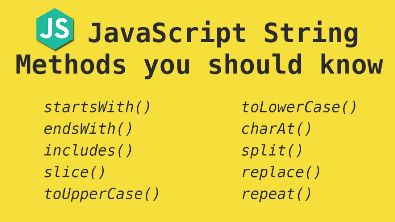 JavaScript String Methods Explained with Examples