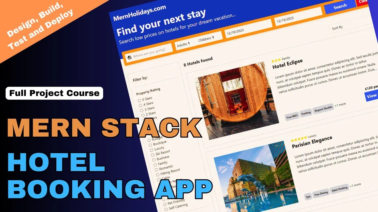 MERN Stack Project: Build a Hotel Booking App Like a Pro Developer