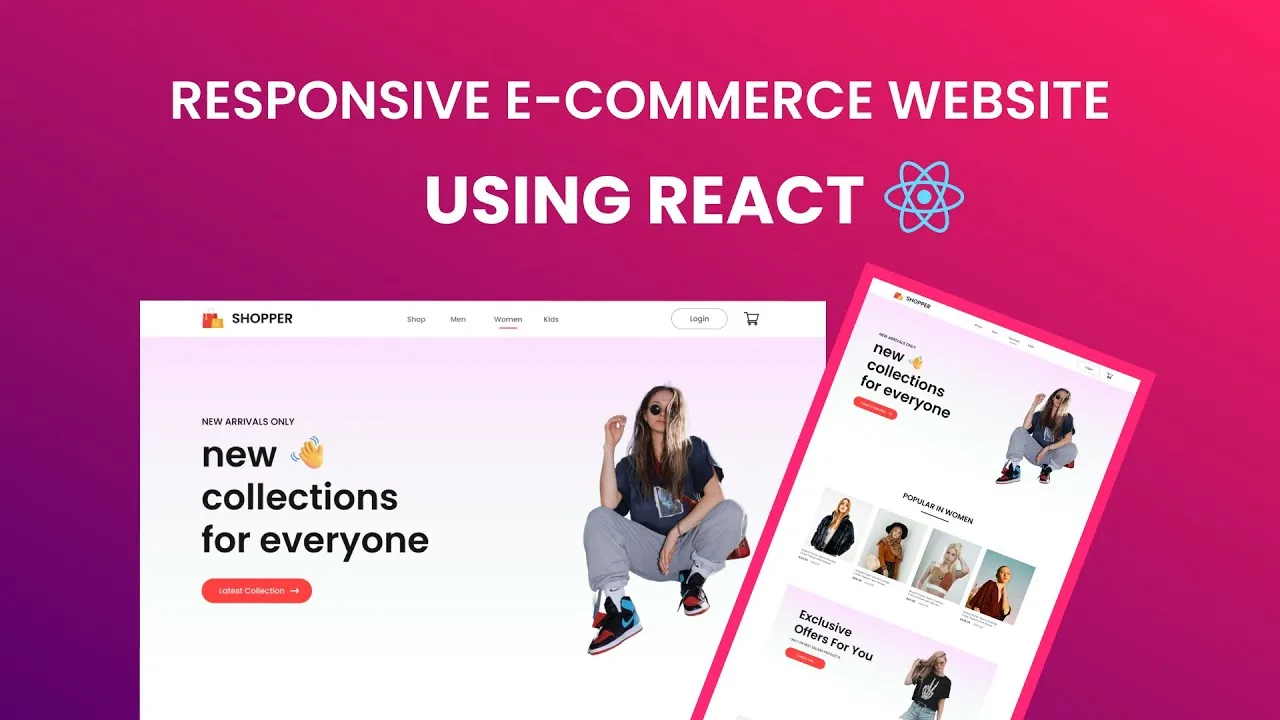 Create Responsive Ecommerce Website with React JS