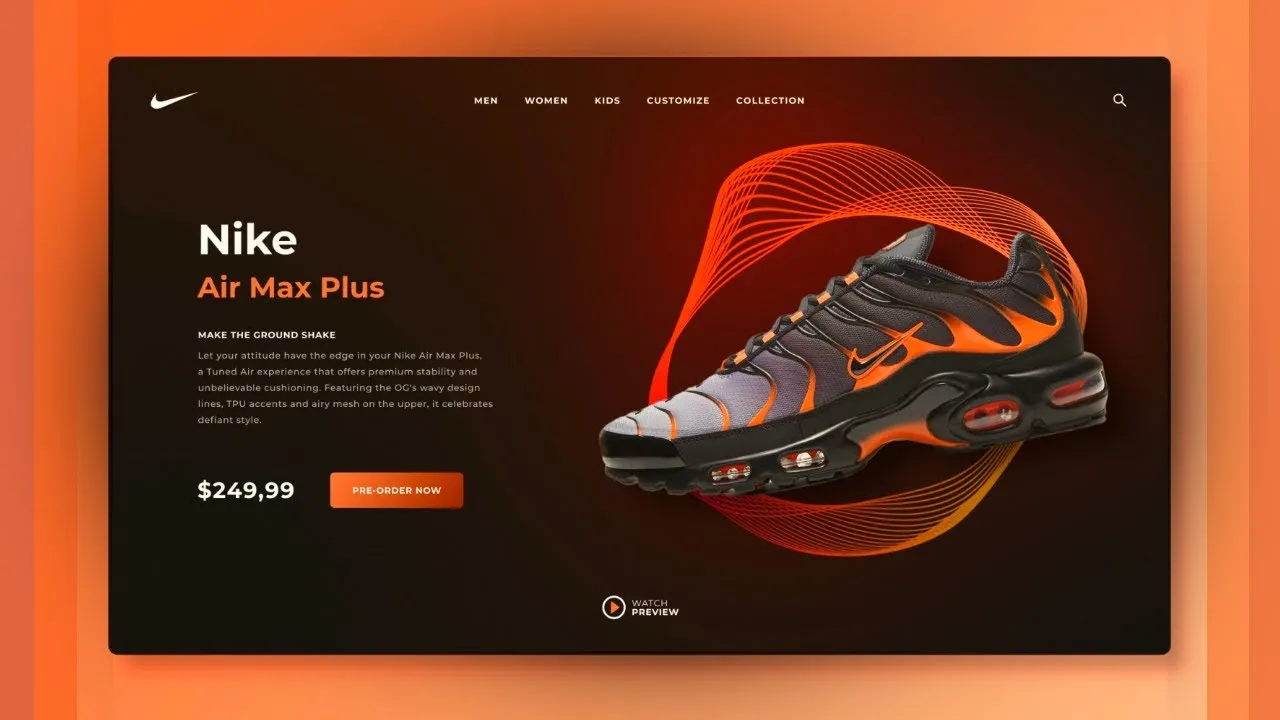 Responsive Shoe Website using HTML & CSS 