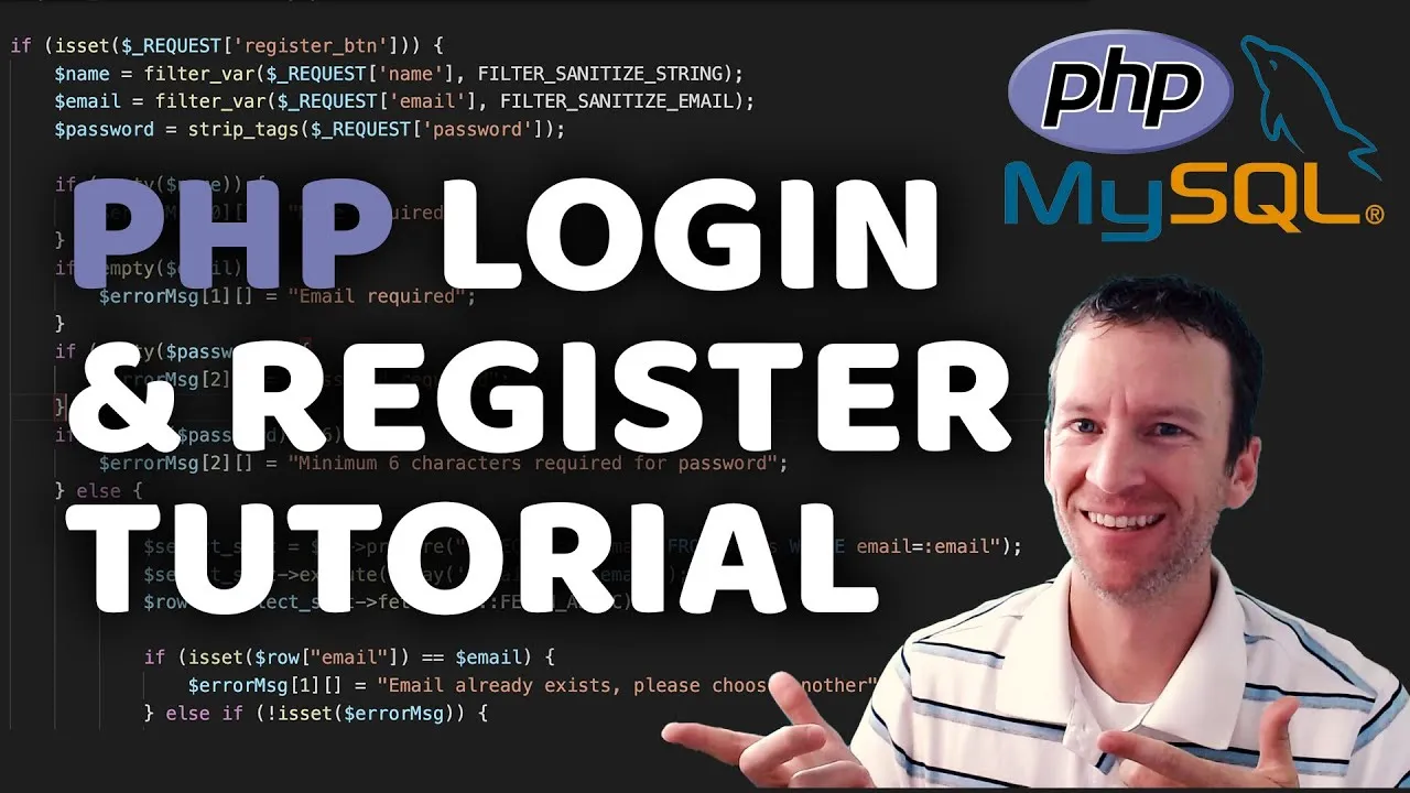 PHP Login System Tutorial with MYSQL Database