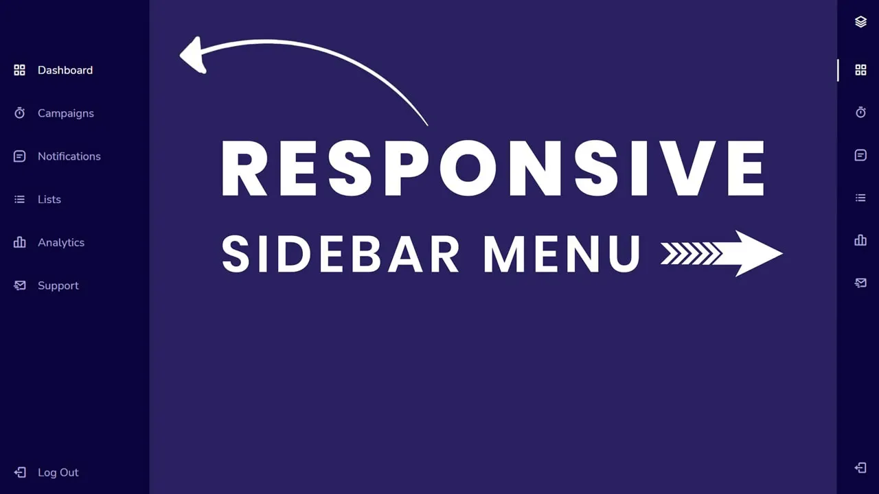 How to Create Responsive Side Navigation menu with CSS