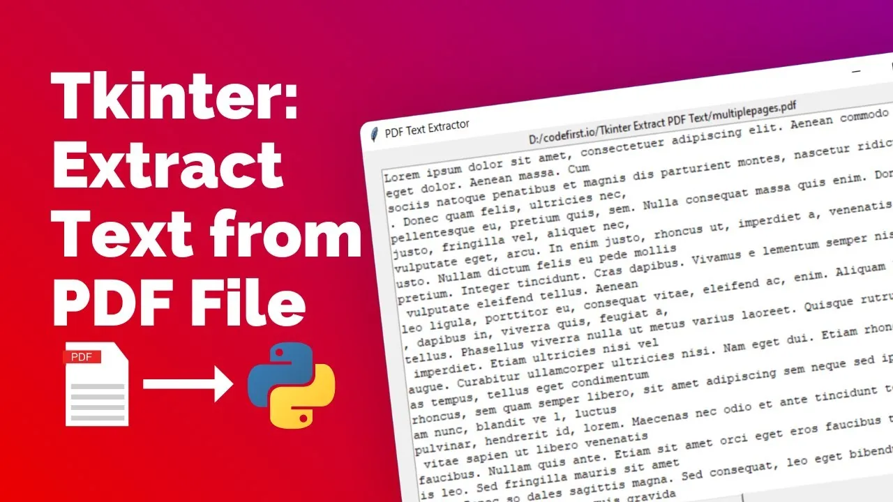 Python PDF Text Extractor: A Tkinter GUI Project