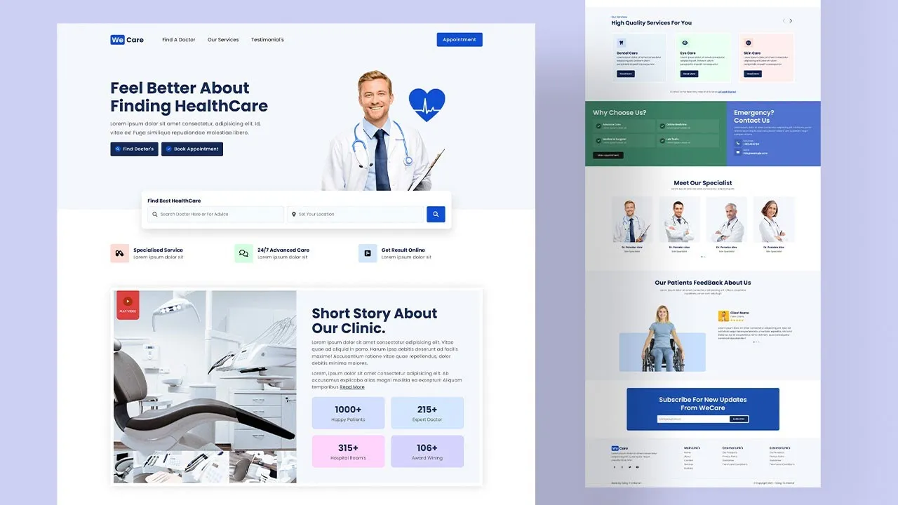 How to Build a Medical HealthCare Website with HTML CSS JavaScript