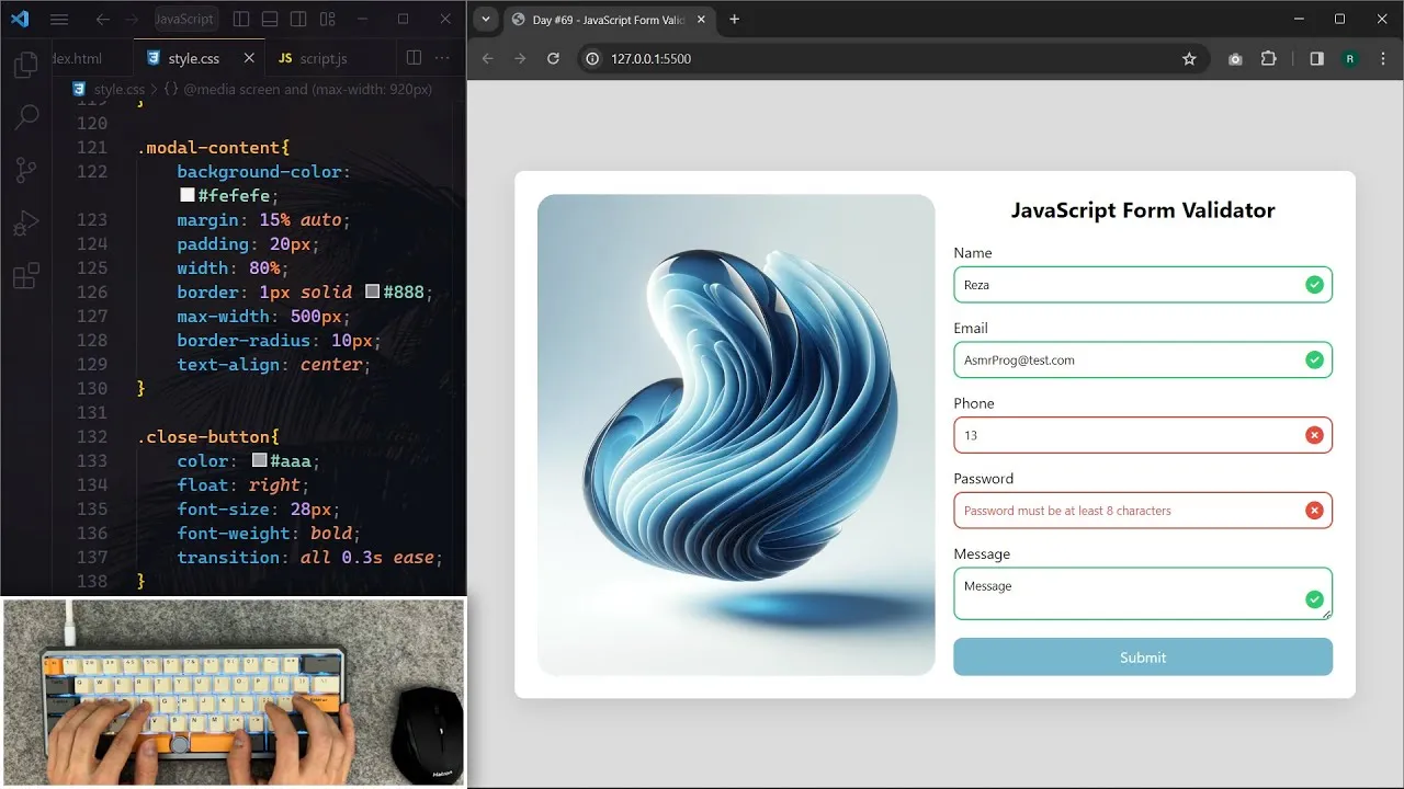 How to Validate form with JavaScript