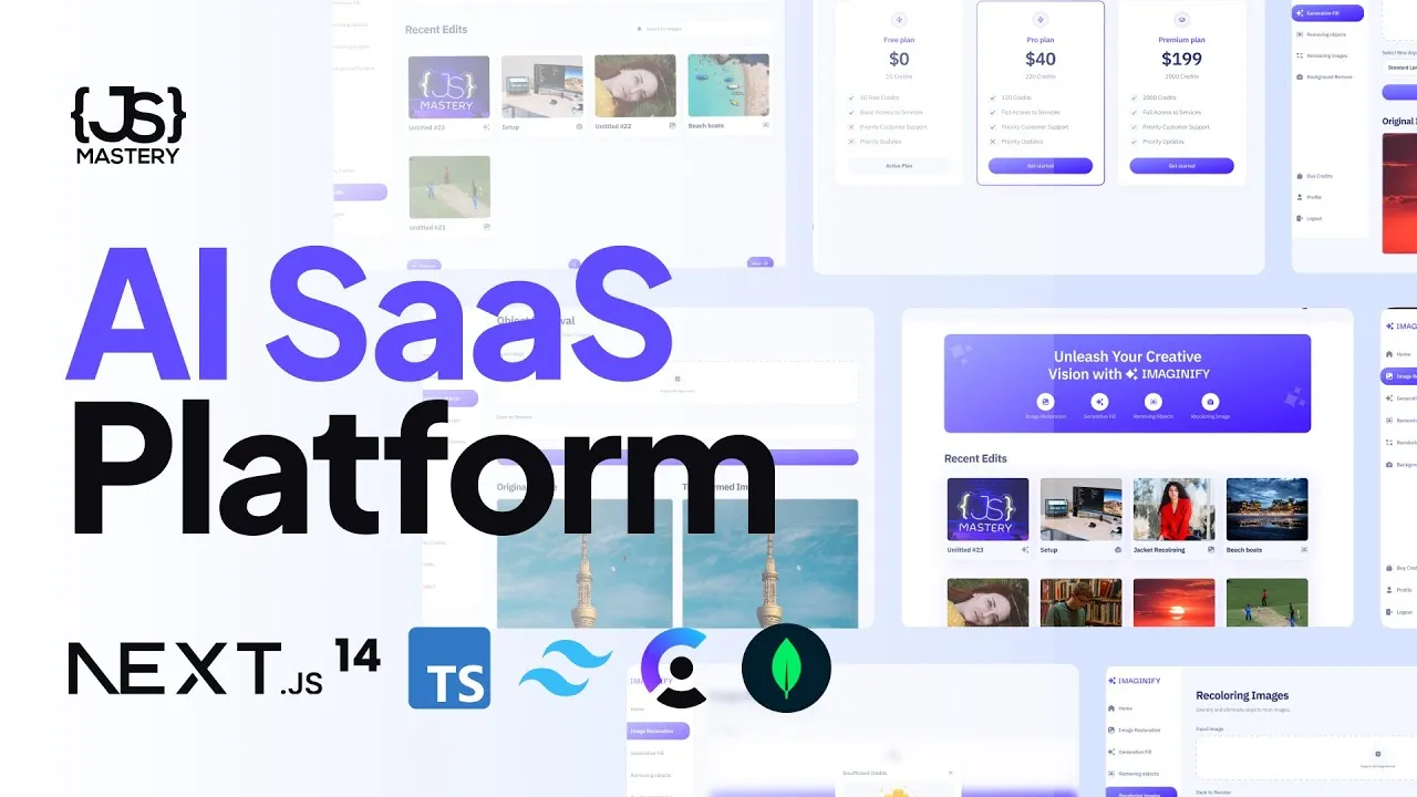 AI SaaS Platform with Next.js 14, Cloudinary AI, Clerk and Stripe