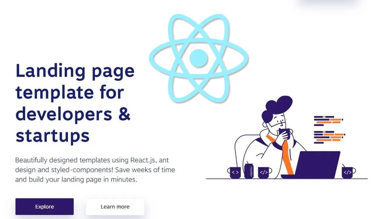 Top 25+ React Landing Pages Templates