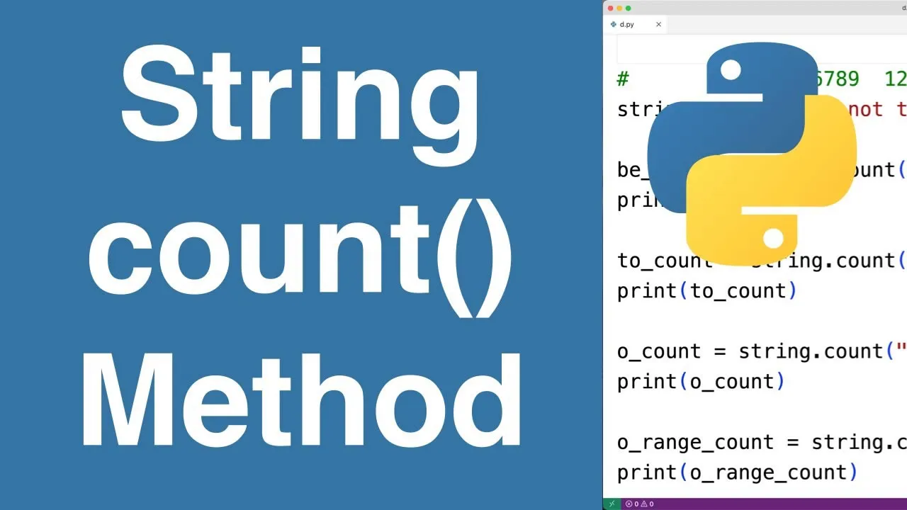 Python String count() Method with Examples