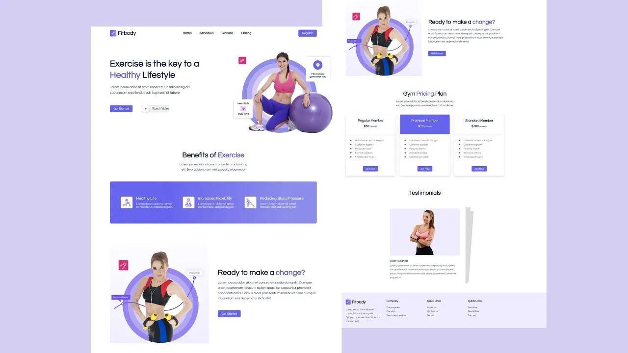 Gym Website Design with React