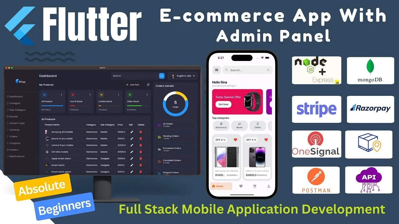 Flutter ECommerce App with Admin Panel