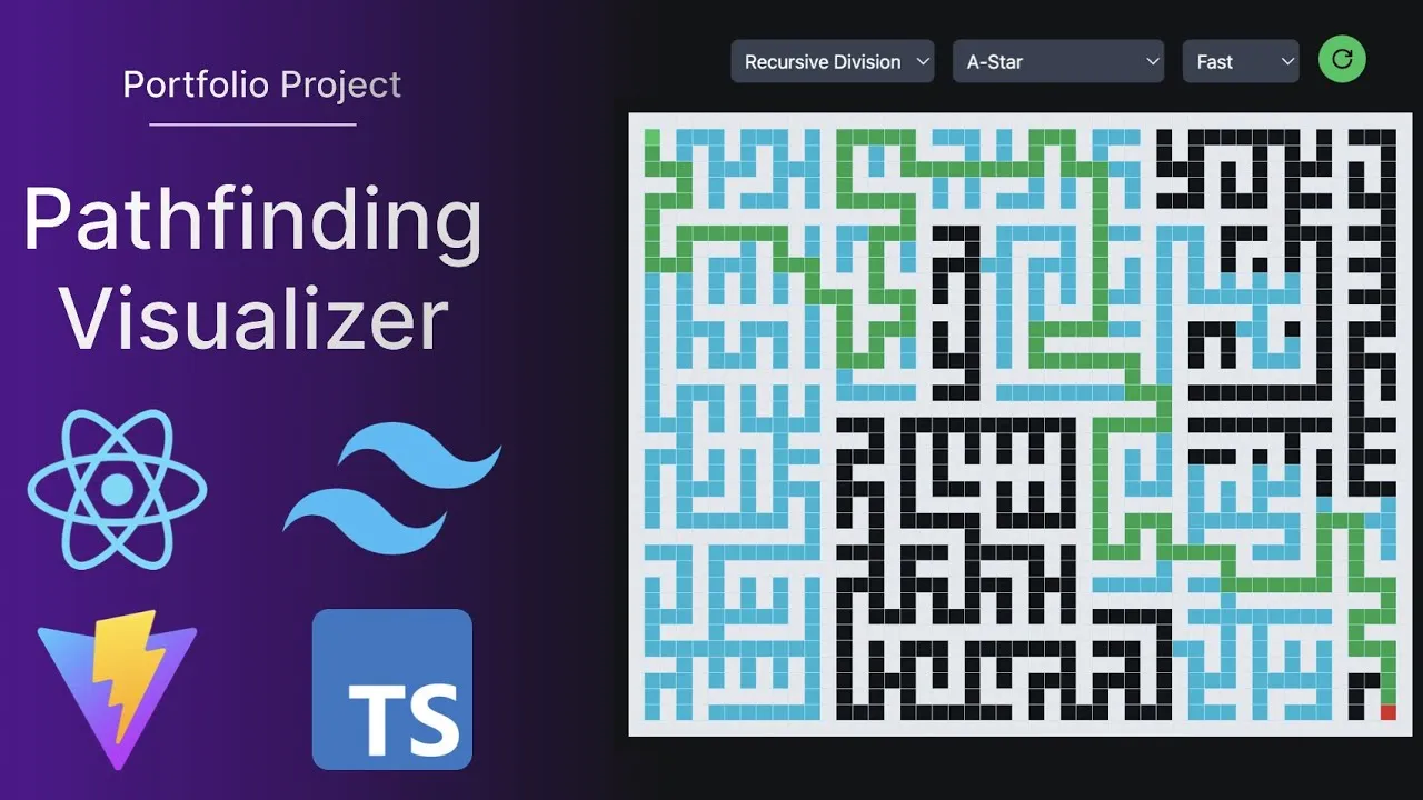 Pathfinding Visualizer using React, TypeScript and Tailwind