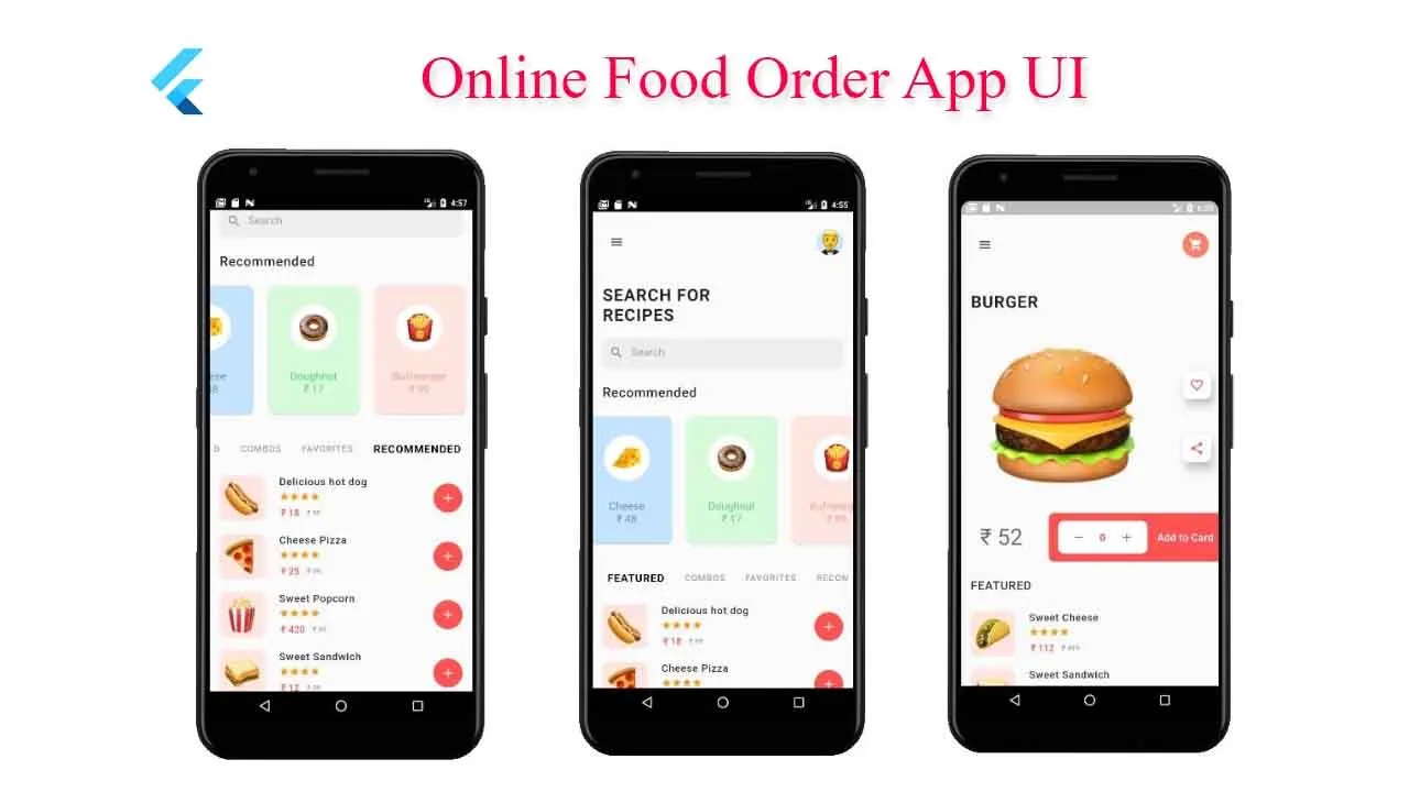 Flutter Online Food Order App UI