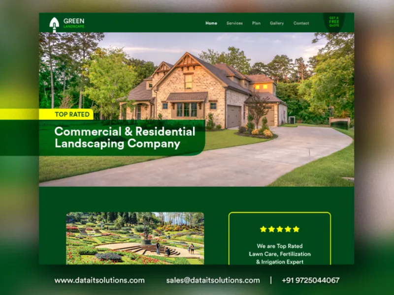 Landscapes Website Design | Nature Landscapes Website Designer