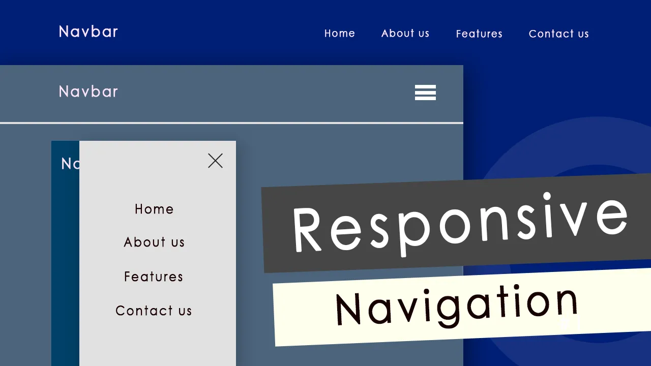 Responsive Navbar with Bootstrap4 & Jquery