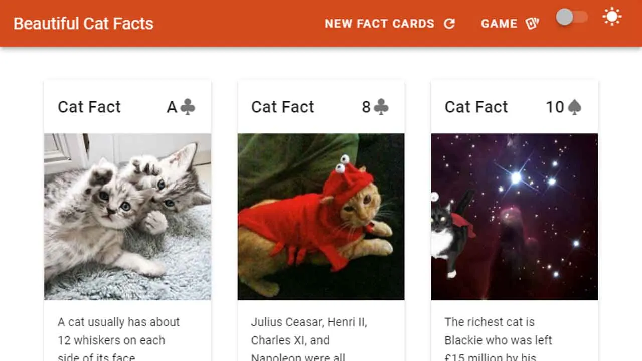 A toy Vue JS App That Displays Randomized Cat Facts and Pictures