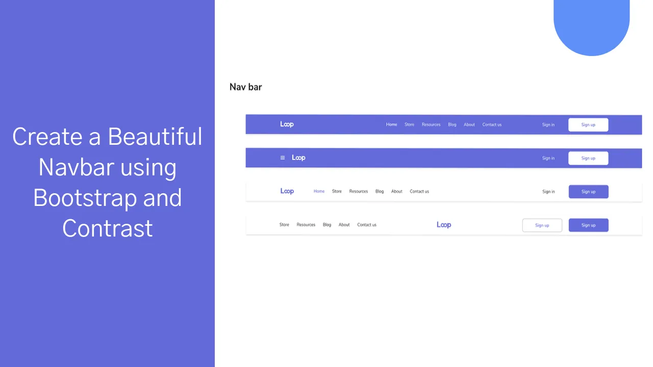 How To Create A Beautiful Navbar Using Bootstrap And Contrast