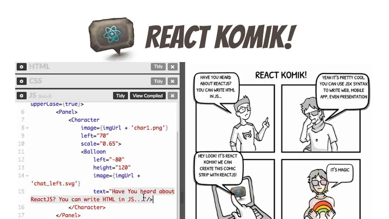 ReactJS Based Comic Strip Creator using Fabric.js Canvas Rendering