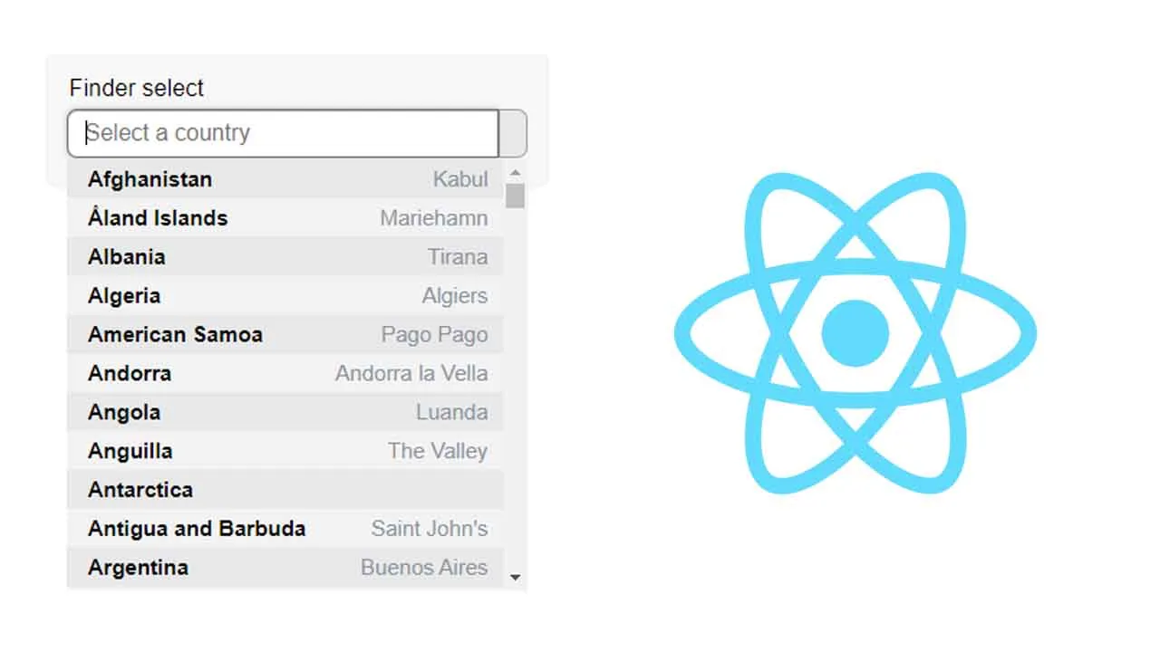 A Nice Finder Select with React