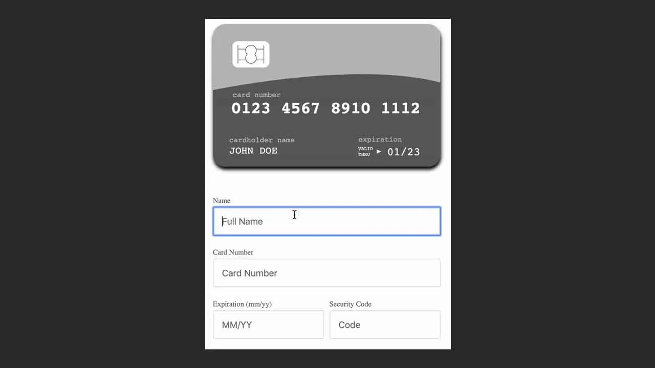 Beautiful Credit Card form Component For VueJS