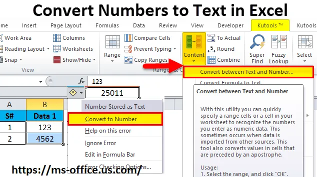 How You Can Convert Text To Numbers in Excel? - www.office.com/setup