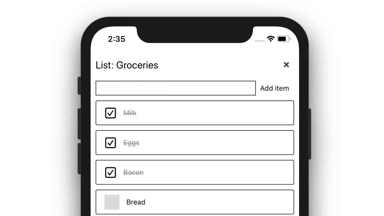 An Offline-first List App Built with React Native and SQLite