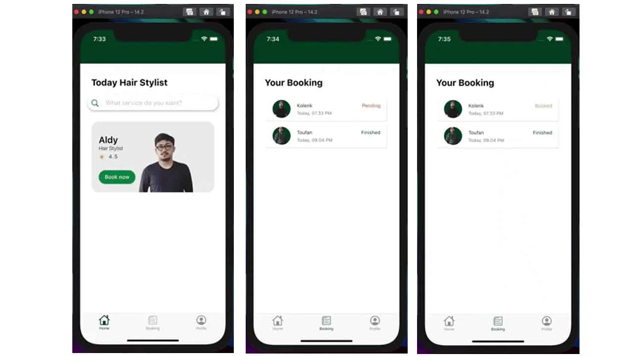 Booking Barber Mobile Application Build in Flutter