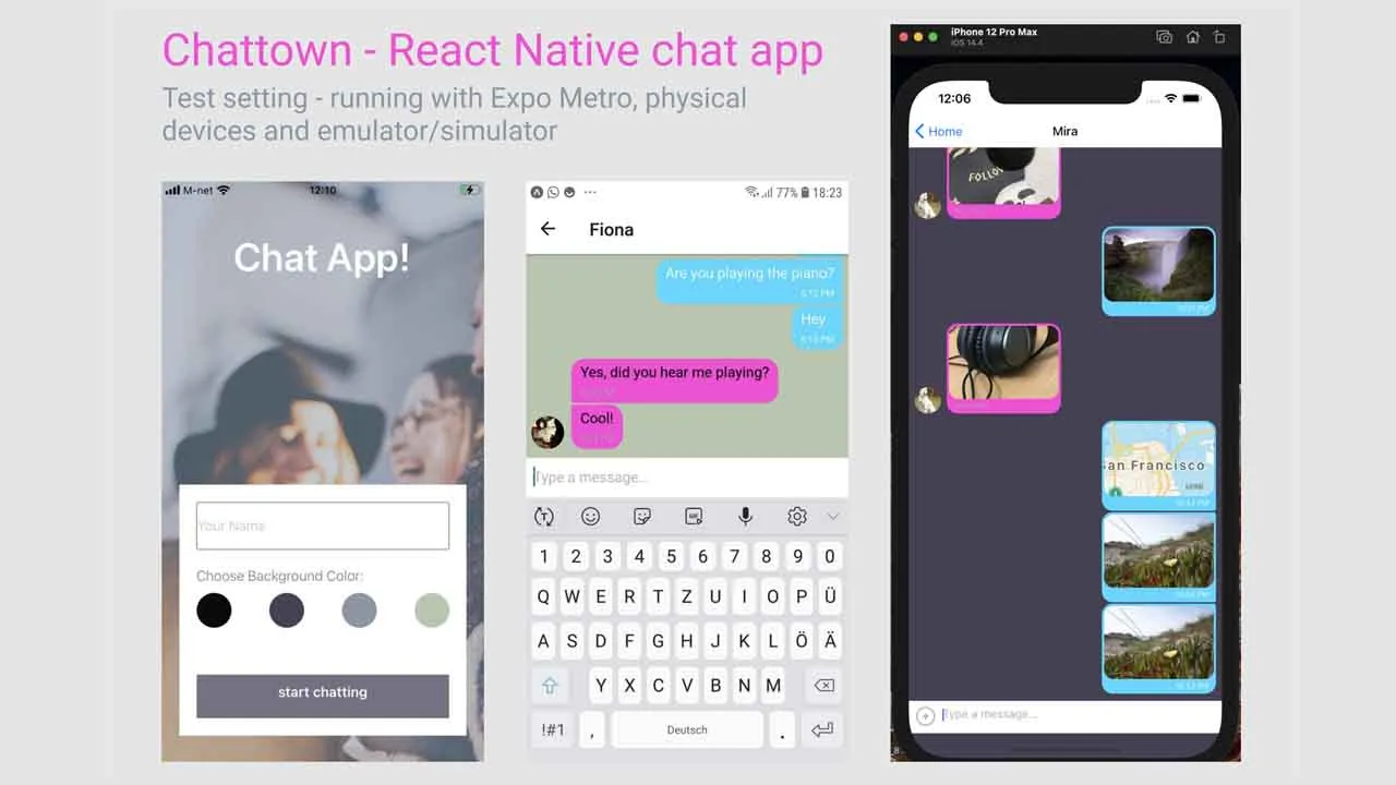 javascript - react-native chat app 