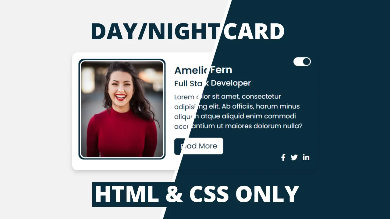 Day Night Mode using only HTML & CSS