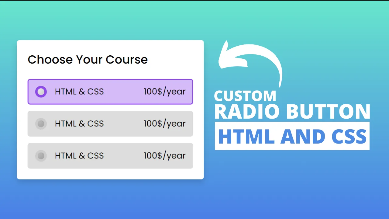 Custom Radio Button using HTML & CSS