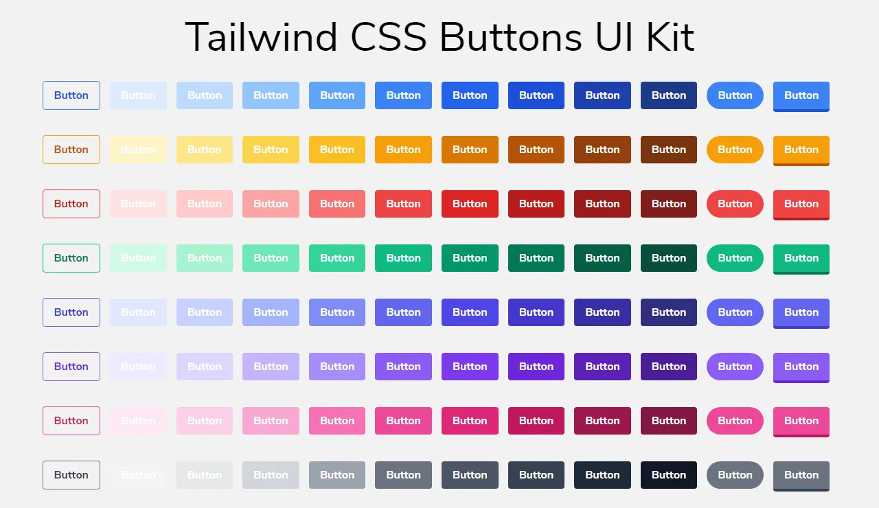 Tailwind CSS Buttons UI Kit