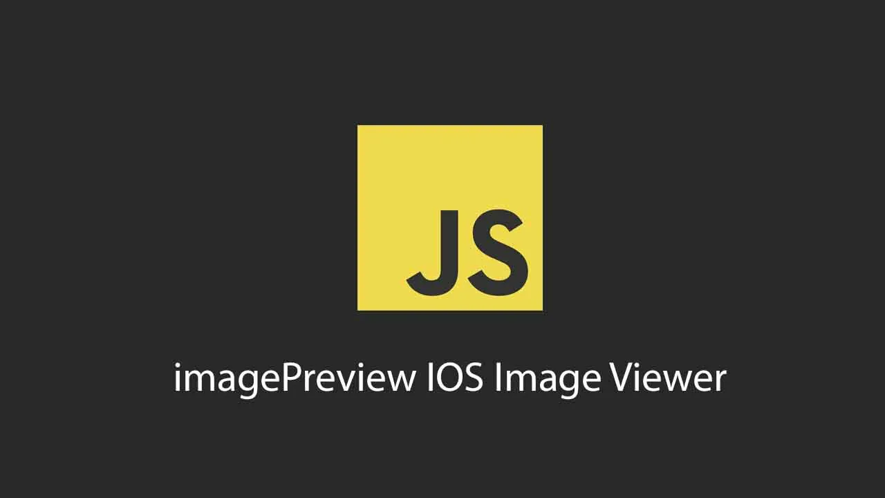 iOS Style Image Viewer In JavaScript