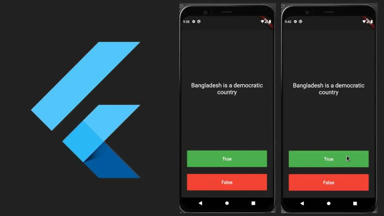 A Basic Quiz Application By using Flutter